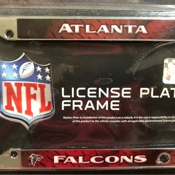 NFL Atlanta Falcons Stainless License Plate Frame Football Fan Favorite Fall - Picture 4 of 4